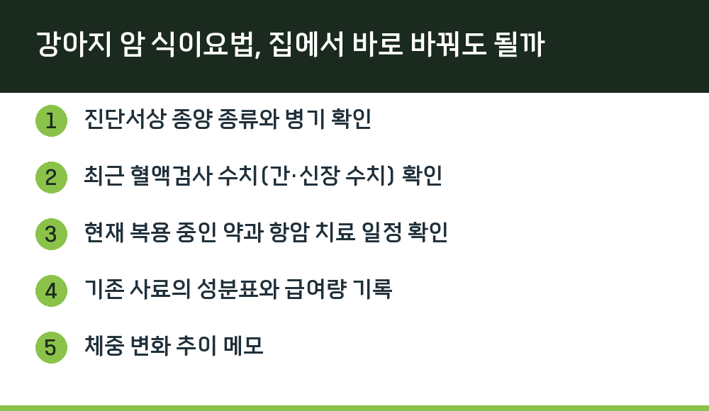 강아지 암 식이요법, 집에서 바로 바꿔도 될까