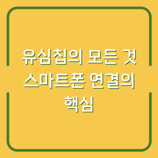 유심칩의 모든 것 스마트폰 연결의 핵심