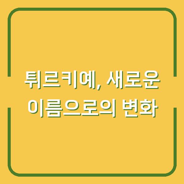 튀르키예, 새로운 이름으로의 변화