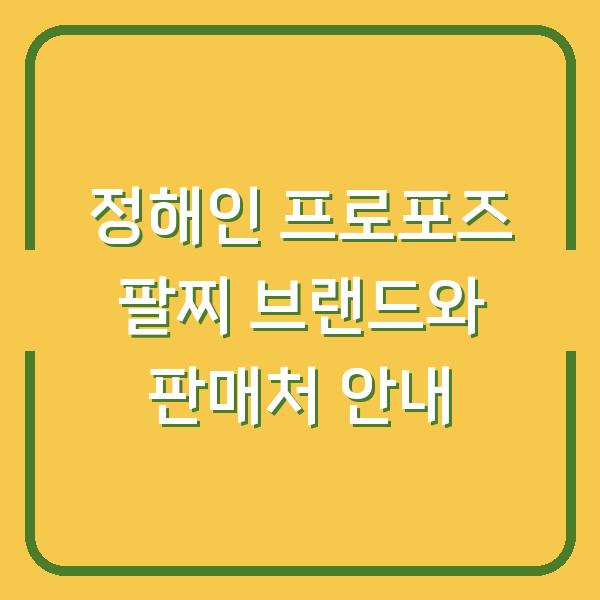 정해인 프로포즈 팔찌 브랜드와 판매처 안내