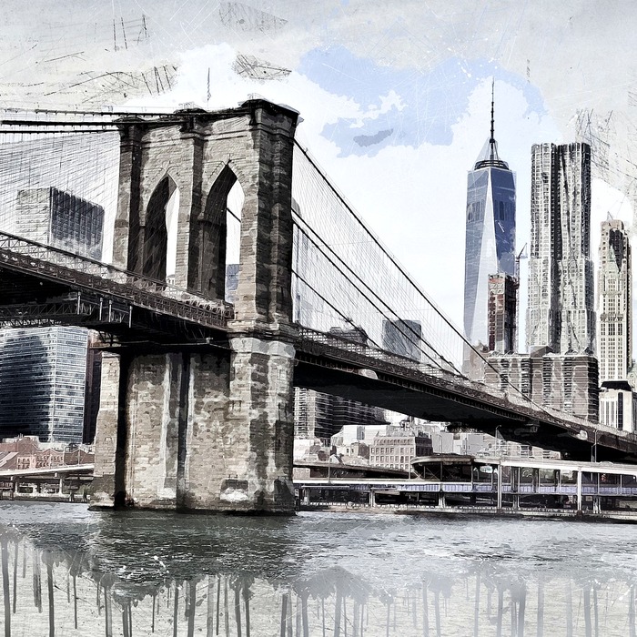 도시 풍경 스케치