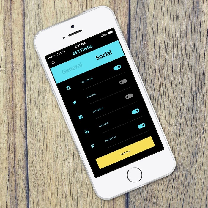 모바일 애플리케이션 화면