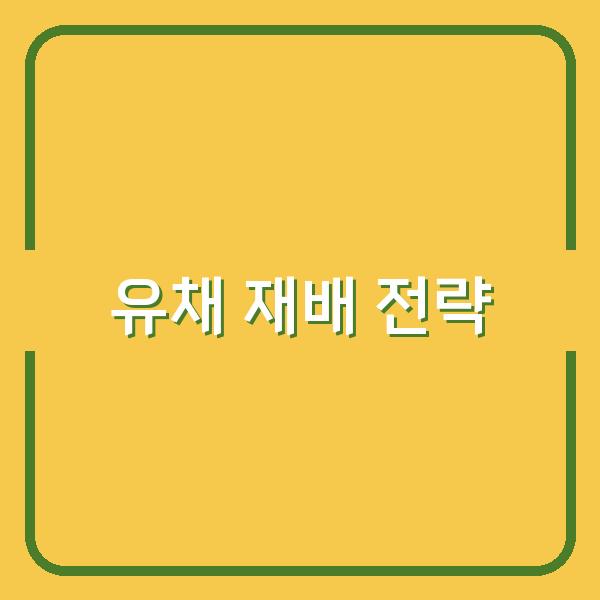 유채 재배, 수확량 높이는 핵심 노하우와 실전 심기 전략