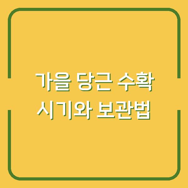 가을 당근, 언제 캐야 가장 맛있을까? 수확부터 오래 보관하는 실전 노하우
